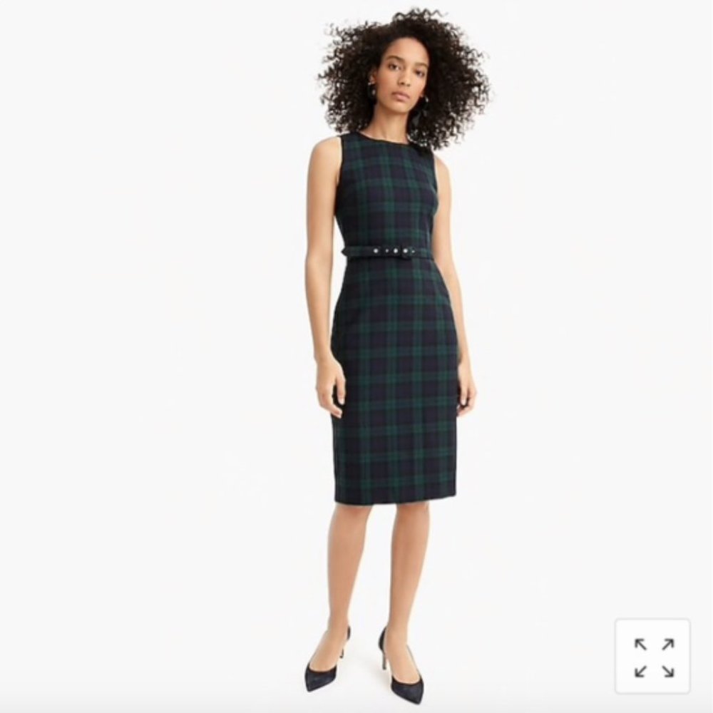 J Crew Sheath Tartan Dress